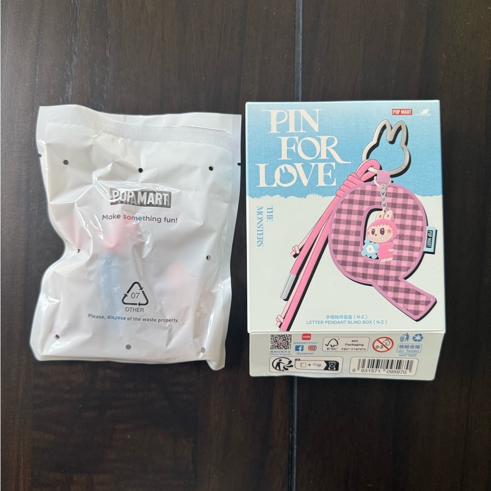 Labubu Blind for Love series letter pendant Letter X